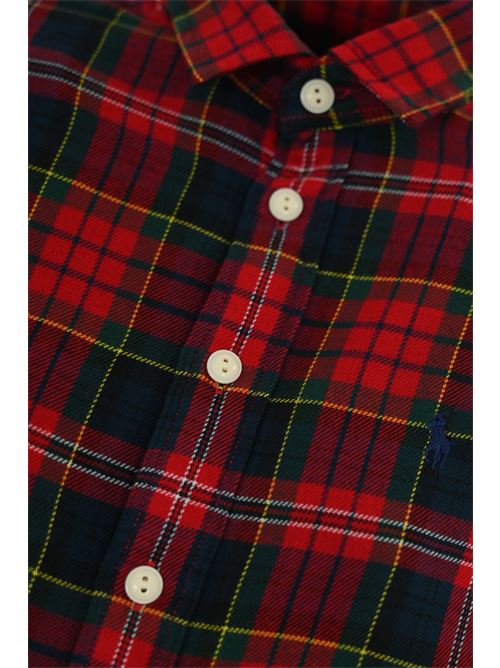 Camicia tartan in cotone rosso POLO RALPH LAUREN | 211 923863010